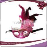 Custom Decorative Craft Venetian Eye Mask With Feather and Flower thumbnail-3