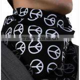 Peace , Black Bandana 100% Cotton Bandana thumbnail-1