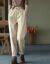 Autumn and Winter Thick Cotton Pants New Casual Pants Women Elastic Waist Plus Cashmere Harem Pants Solid Color Spring Fashion Long Women's Pants Khaki [plus Cashmere Thickening] L 100-120 Catties thumbnail-3