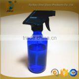 12oz Cobalt Blue Boston Watering Bottle With Trigger Sprayer thumbnail-2