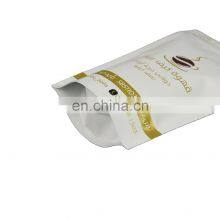 Wholesale Manufacturer White Matte Stand up Coffee Packaging With Zipper Coffee Bag thumbnail-2