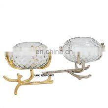 Gold Plated Funky Stylish Home Decor Candle Holder thumbnail-1