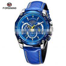 Forsining 6910 24 Hours Mechanical Men Watches Water Proof Luxury Automatic Chronograph Watch thumbnail-3