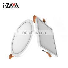 High Lumen Slim Ceiling Recessed Mounted Aluminum Round Square 6W 15W 20W LED Panel