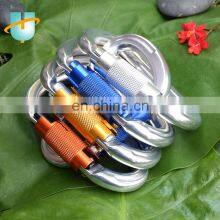 25kn Safety Light Rock Climbing Rescue Gold Karabiner Aluminium Carabiner Hook for Indoor Outdoor Activity thumbnail-1