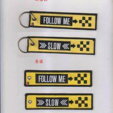 Custom Embroidered Keychain With Logo Fabric Key Tags OEM Embroidery Key Rings Manufacturer thumbnail-2