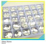 Net Surface Flatback Glass Crystal Stone Round Shape 8mm/10mm/12mm and More Size