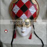 Ceramic Face Pierrot Clown Mask Accent Table LAMP, Art Deco Sad Face Tear RARE!