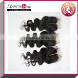 Handmade Lace Closure 100% Human Virgin Brazilian Body Wave Lace Closure thumbnail-4