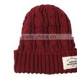 Fashion Popular Applique Embroidery Rolled Brim Beanie Fashion Ladies Hat thumbnail-5