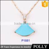 2015 Latest Design 18K Gold Agate Pendant Neckalce for Women thumbnail-3