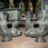 Chinese Antique Chan Kuo Bronze Wine Cup thumbnail-1