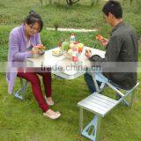 MDF Top Folding Aluminum Picnic Table Foldable Table and Chairs thumbnail-1