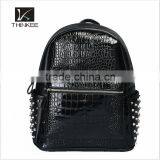 Black PU Leather Rivet Backpack Custom Backpack