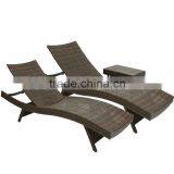 PE Rattan Wicker Outdoor Patio Pool Chaise Lounge Chair thumbnail-2
