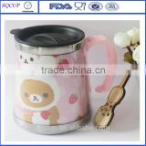 450ml stainless steel mug with paper insert advertising thermal mugs