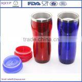 14oz Stainless Steel Inner and Plastic Outer Travel Coffee Mug Bpa Free Starbucks Tumbler With Lid Enamel Mug thumbnail-6