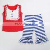 Hot Sale Summer Posh Teen Girl Matching Clothing Set 4th of July Patriotic Outfit Set for Babies thumbnail-4