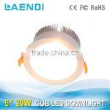20W Round Dimmable COB Downlight With CE Approved