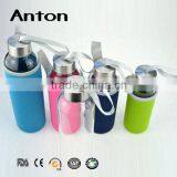 350-500ml Wholesale Cheap Portable High Borosilicate Tall Glass Cups With Lid thumbnail-3