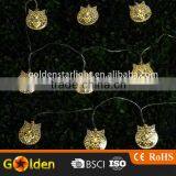 12 Solar Powered Christmas Holiday Led Owl Golden Outdoor String Lighting thumbnail-3
