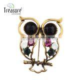 Brand Treasure Owl Brooch Yiwu Latest Design Personality Diamond Owl Brooch thumbnail-4