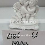 Small size white color resin angel figurine,