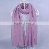 Pearl Fashion 100% Viscose Women Scarf Voile Scarves 180*90 Pashmina Muslim Scarf thumbnail-4