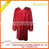 Wholesale Best Price Children Graduation Cap Gown Shiny Red thumbnail-1