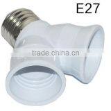 Wall Socket E27 to 2 E27 Light Lamp Bulb Adapter Converte 2E27 Lamp Holder Converter LED thumbnail-1