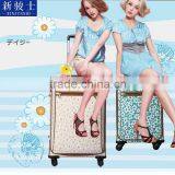 China Factory Polyester Bag Trolley Colorful Flower Printed Luggage Trolley Bag thumbnail-5