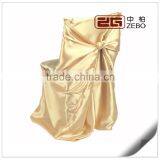 Hot Sale Tie Back Style Colorful Wedding Used Wholesale Satin Chair Covers