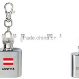 Mini sanding pewter hip flask stainless steel with silk-screen