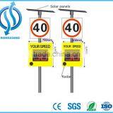 Outdoor Warning Sign Solar Power Radar Speed Sign Portable Traffic Flashing Speed Limit Signs