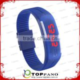 2016 New design fashionable silicone display time led watch health bracelet