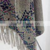 Ladies Elegant Multi Color Knitted Cardigan With Fringes thumbnail-5