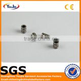 Custom electroplating of nickel color cord end stopper for backpack