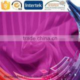 China Textile Supplier Comfortable 75D Chiffon Black and White Stripe Fabric for Wedding Decoration