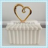 custom ceramic heart shaped jewelry box