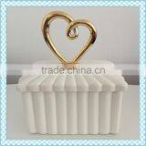 Custom Ceramic Heart Shaped Jewelry Box thumbnail-1