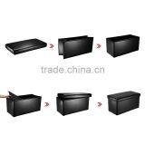 Folding Ottoman Storage Box Seat Chest PU Leather Black 30''X15''X15'' thumbnail-6