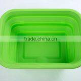 Outdoor Large Capacity Easy Take Storage Silicone Folded Camping Fruit Vegetable Basin Outdoor Folding Basin Cutlery thumbnail-4