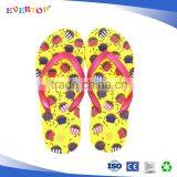2016 yellow pe sole with gift cake printing design summer children fancy slippers for girls