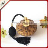100ml hand blown modern leopard print frosted glass perfume bottle , airbag scent bottle