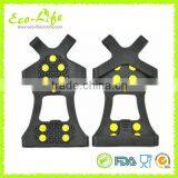 4 Sizes 10 Claws Climbing Snow Ice Walking Silicone Ice Gripper, Shoe Cover Crampons thumbnail-3