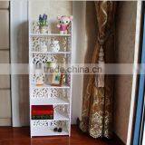 Fashion Style Plastic Decorative Corner Storage Shelf Wood Shelves