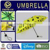 customiuzed pineapple printed metal fold umbrella