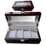 Chinese Factories Wholesale Custom Wooden 4 Slot Watches Boxes, Fashion Beautiful Display Box