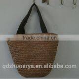 stock wheat straw handbag with Retractable seal