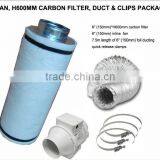 6IN FAN, H600MM CARBON FILTER,DUCT,CLIPS